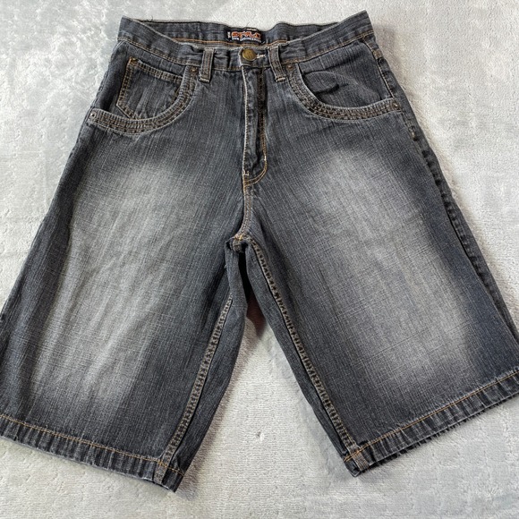 STYLO Other - Vintage Stylo DNM Engineering Denim Shorts Mens 32 Black Gray Distressed 90s Y2K